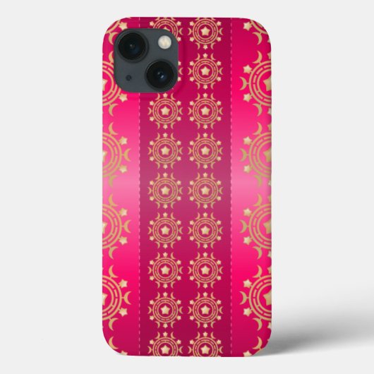Fuchsia Oriental Mandala Pattern Case-Mate iPhone Hülle (Rückseite)