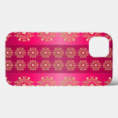 Fuchsia Oriental Mandala Pattern Case-Mate iPhone Hülle (Rückseite (Horizontal))