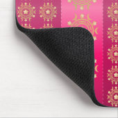 Fuchsia Oriental Mandala Pattern Mousepad (Ecke)
