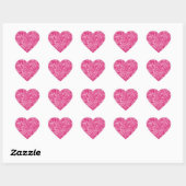Fuchsia Paisley Heart Sticker (Blatt)
