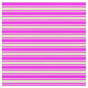 Fuchsia & Pale Goldenrod Linien/Streifen Muster Stoff