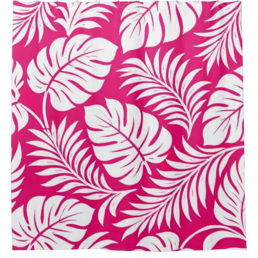 Fuchsia Palm Duschvorhang (Vorderseite)