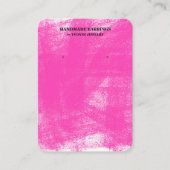 Fuchsia Pastel Earring Display Business Card Visitenkarte (Vorderseite)