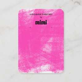 Fuchsia Pastel Earring Display Business Card Visitenkarte