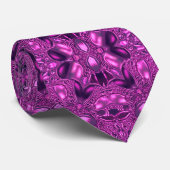 Fuchsia Patterns Krawatte (Gerollt)