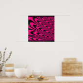 Fuchsia Peacock Feathers Fraktal Poster (Küche)