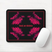 Fuchsia Peony Abstrakt Blumenart Personalisiert Mousepad (Mit Mouse)