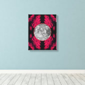 Fuchsia Peony Abstrakte Rahmen erstellen Sie Ihr e Leinwanddruck (Insitu (Holzboden))