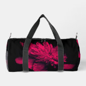 Fuchsia Peony Blume Floral Art Personalisiert Duffle Bag (Rückseite)