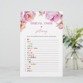 Fuchsia peony Brautparty emoji pickgame (Stehend Vorderseite)