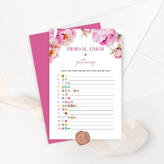 Fuchsia peony Brautparty emoji pickgame