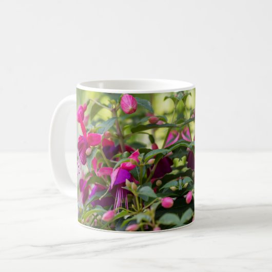 Fuchsia-Pflanze Kaffeetasse (Vorderseite Links)