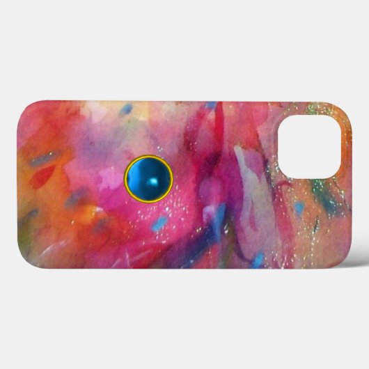 FUCHSIA PINK ABSTRAKT Blue Sapphire Gemstone Case-Mate iPhone Hülle (Rückseite (Horizontal))