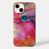 FUCHSIA PINK ABSTRAKT Blue Sapphire Gemstone Case-Mate iPhone Hülle (Rückseite)