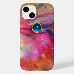 FUCHSIA PINK ABSTRAKT Blue Sapphire Gemstone Case-Mate iPhone 14 Hülle