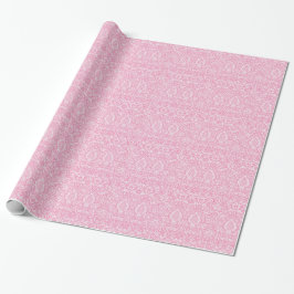 Fuchsia Pink Ananas Viktorianischer Vintager Damas Geschenkpapier