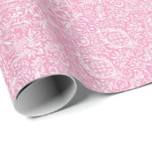Fuchsia Pink Ananas Viktorianischer Vintager Damas Geschenkpapier (Rolleneckpunkt)