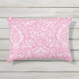 Fuchsia Pink Ananas Viktorianischer Vintager Damas Kissen Für Draußen