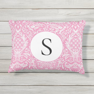 Fuchsia Pink Ananas Viktorianischer Vintager Damas Kissen Für Draußen