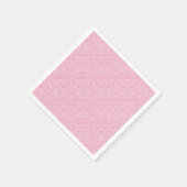 Fuchsia Pink Ananas Viktorianischer Vintager Damas Serviette (Ecke)