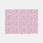Fuchsia Pink Aquarell Blumengarten Fleecedecke (Vorderseite (Horizontal))