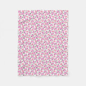 Fuchsia Pink Aquarell Blumengarten Fleecedecke (Vorderseite)