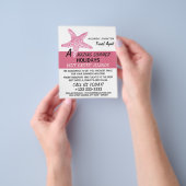 Fuchsia Pink Beach Starfish, Reisewerbung für Agen Flyer (Gruppe)
