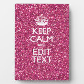 Fuchsia Pink Behalten Ruhe haben Ihren Text Fotoplatte (Vorderseite)