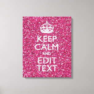 Fuchsia Pink Behalten Ruhe haben Ihren Text Leinwanddruck