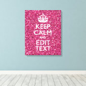 Fuchsia Pink Behalten Ruhe haben Ihren Text Leinwanddruck (Insitu (Holzboden))