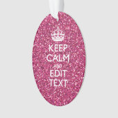 Fuchsia Pink Behalten Ruhe haben Ihren Text Ornament (Vorderseite)