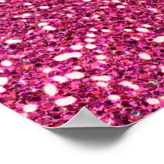 Fuchsia Pink Behalten Ruhe haben Ihren Text Poster (Ecke)