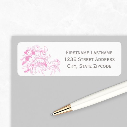 Fuchsia Pink Bläsermundliche Hochzeitsfeier Rückse