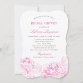 Fuchsia Pink Blumenzunge Hochzeitsfest Brautparty Einladung (Vorderseite)