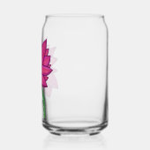 Fuchsia Pink Blüte mit blauem Hintergrund Tote Dosenglas (Links)