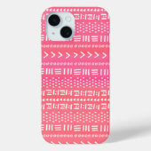 Fuchsia Pink Boho Streifen Muster Niedlich Case-Mate iPhone Hülle (Rückseite)