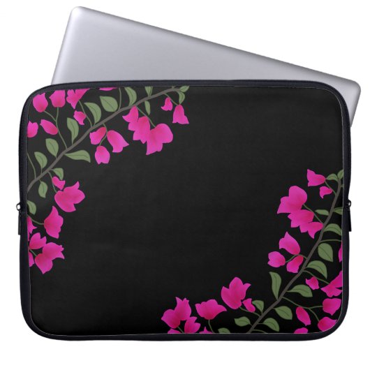 Fuchsia Pink Bougainvillea Laptop-Sieb Laptopschutzhülle (Vorderseite)