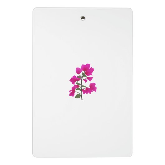 Fuchsia Pink Bougainvillea Monogram Mini-Zwischena Mini Klemmbrett (Rückseite)