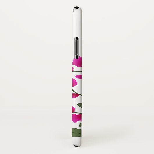 Fuchsia Pink Bougainvillea Monogram Phone Case (Hinten/Rechts)