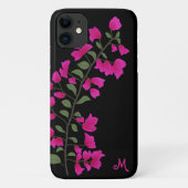 Fuchsia Pink Bougainvillea Monogram Phone Case (Rückseite)
