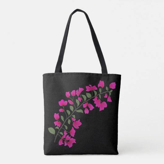 Fuchsia Pink Bougainvillea Tote Bag Tasche (Rückseite)