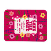 Fuchsia Pink Bright & Bold farbenfroh Magnet (Horizontal)