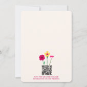 Fuchsia Pink Bright & Bold farbiger QR Code Save The Date (Rückseite)