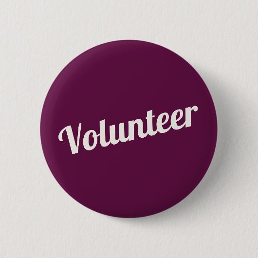 Fuchsia Pink Button-back Volunteer Buttons (Vorderseite)