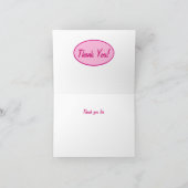 Fuchsia Pink Camouflage Camouflage Vielen Dank Dankeskarte (Innenseite)