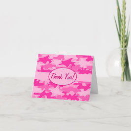 Fuchsia Pink Camouflage Camouflage Vielen Dank Dankeskarte