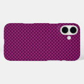 Fuchsia Pink Carbon Fiber Automotive Texture Case-Mate iPhone Hülle (Rückseite (Horizontal))