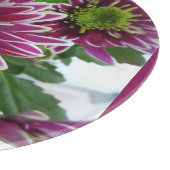 Fuchsia Pink Chrysanthemums Collage Cutting Board Schneidebrett (Ecke)