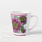 Fuchsia Pink Chrysanthemums Collage Latte Tasse (Rechts)
