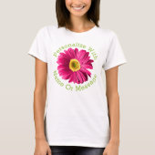 Fuchsia Pink Daisy Blume T-Shirt (Vorderseite)